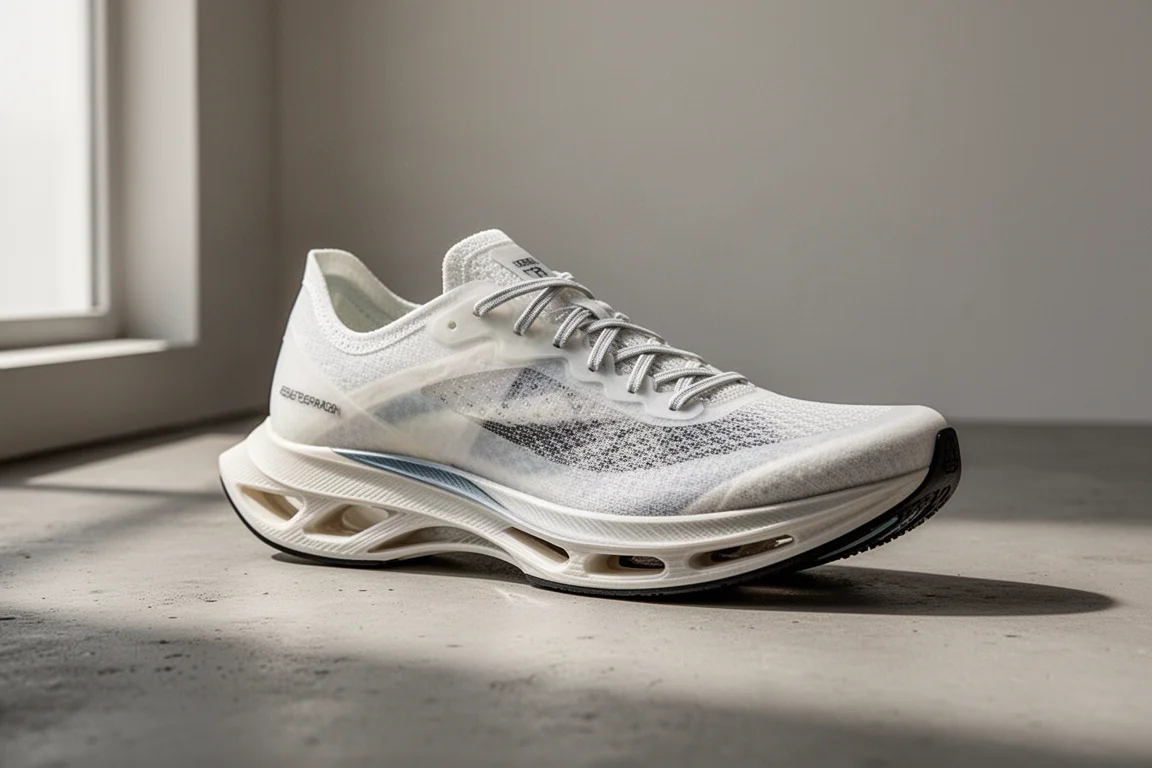 Adidas Adios Pro Evo 2, scarpa da gara per maratona con tomaia traslucida, sul cemento