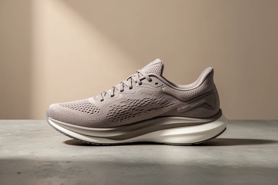 Lightweight Adidas racing trainer on a matte concrete surface