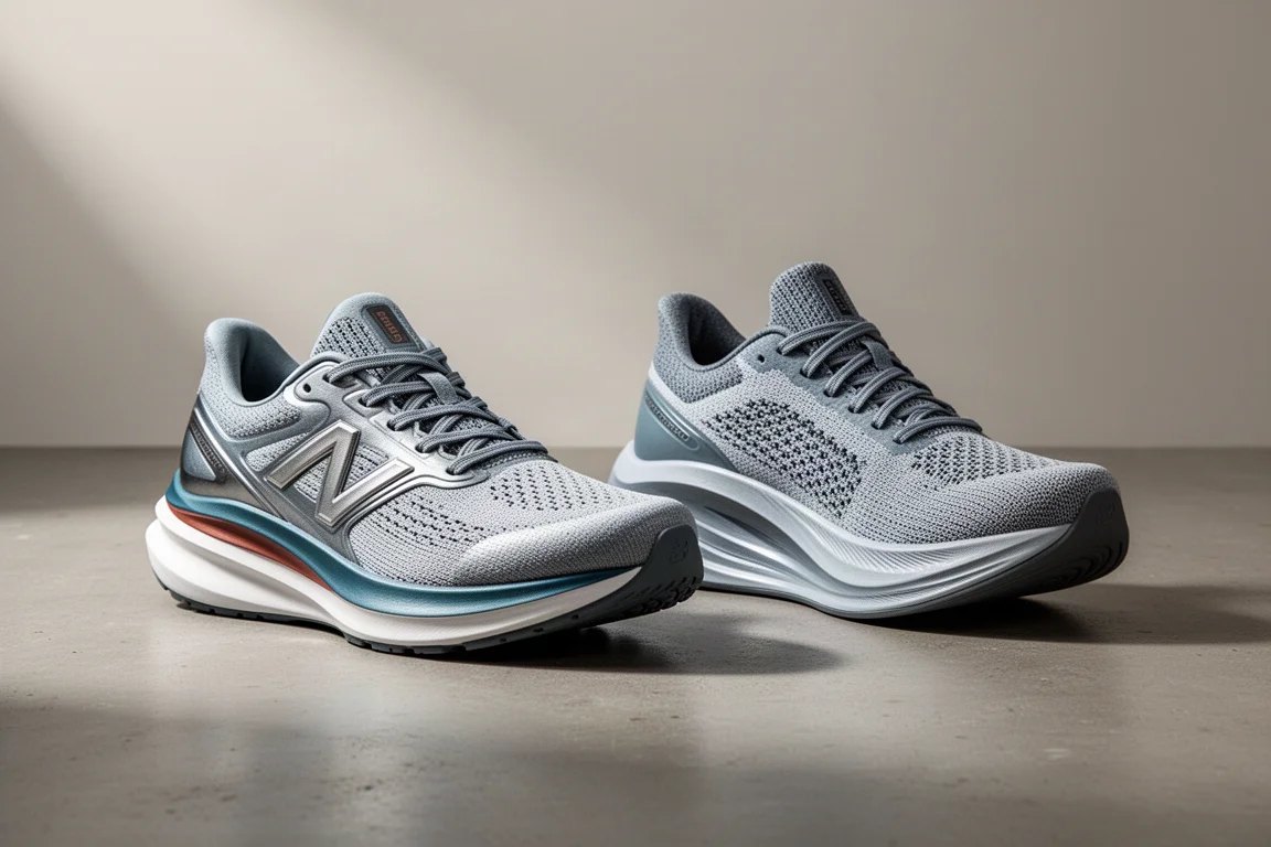 Adidas Adizero Boston 12 and Saucony Endorphin Speed 3 running shoes side by side