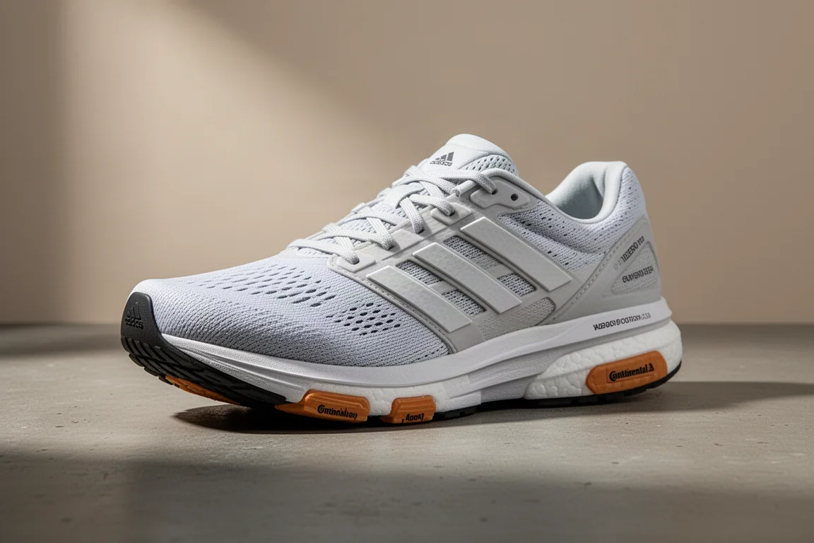 Adidas Adizero Boston 13 running shoe on a concrete surface
