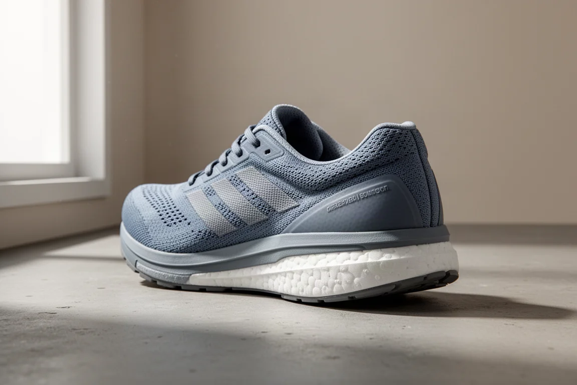 Adidas Adizero Boston 13 running shoe on a matte concrete surface