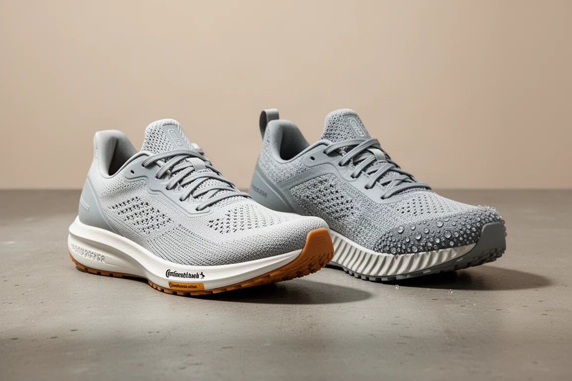 Dwie wersje buta do biegania Adidas Adizero Evo SL na betonowej nawierzchni