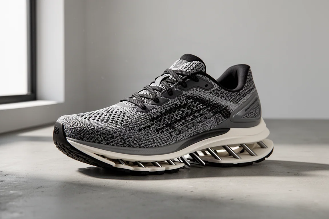 Adidas Adizero Prime X Strung running shoe on a matte concrete surface