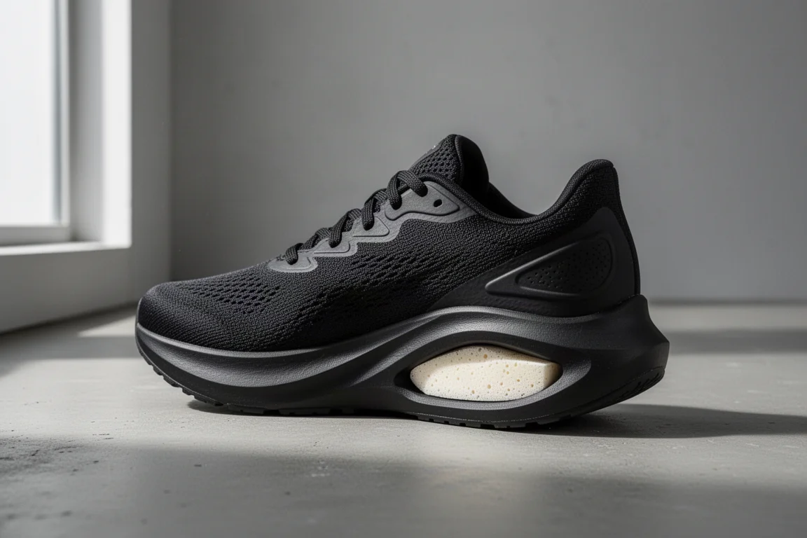 Scarpa da running Adidas Adizero SL 2 con finestra sulla schiuma della suola intermedia visibile, su cemento