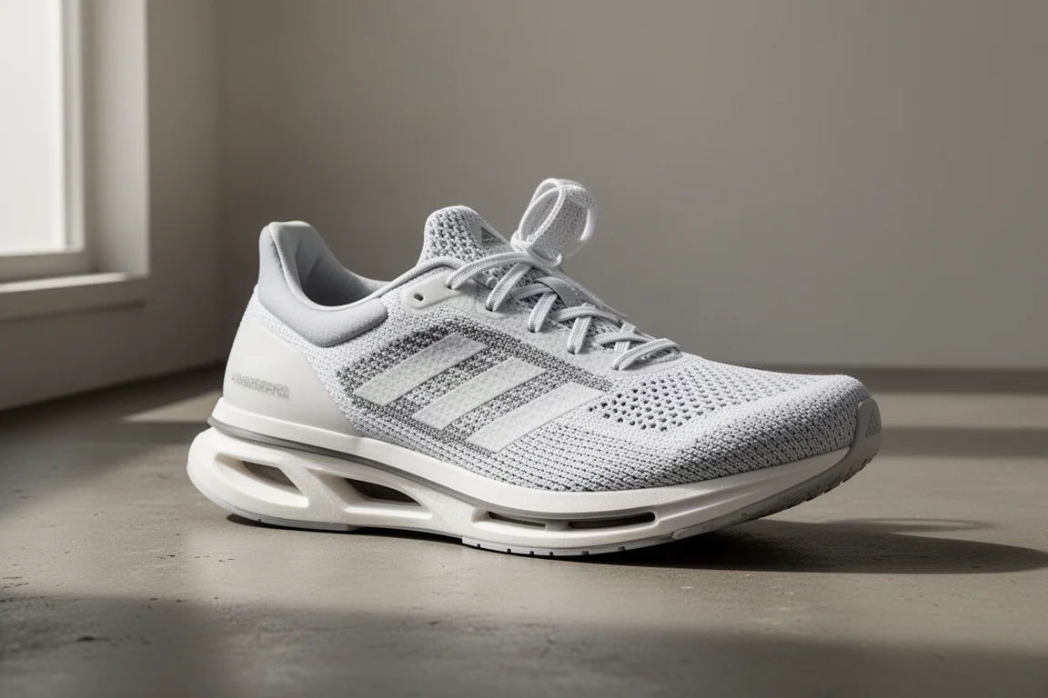 Adidas Adizero SL running shoe with high-stack sculpted midsole on concrete surface