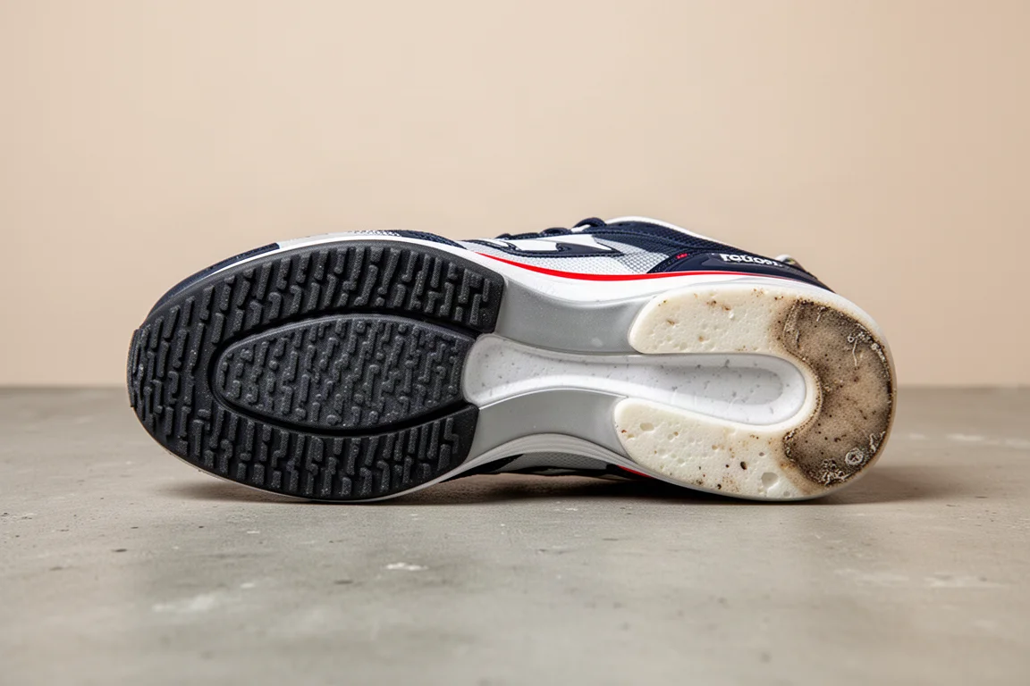 Outsole showing Continental rubber on the forefoot and exposed foam at the heel