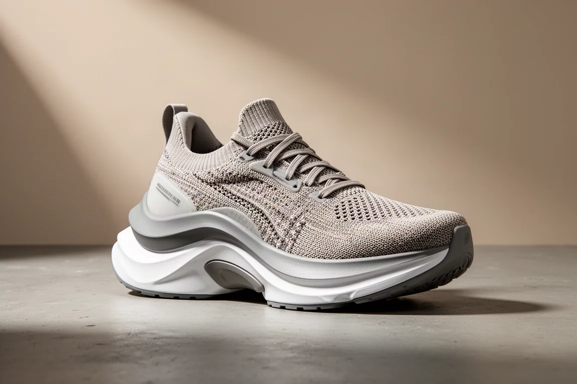 Adidas Prime X 2.0 Strung running shoe with tall midsole on concrete surface