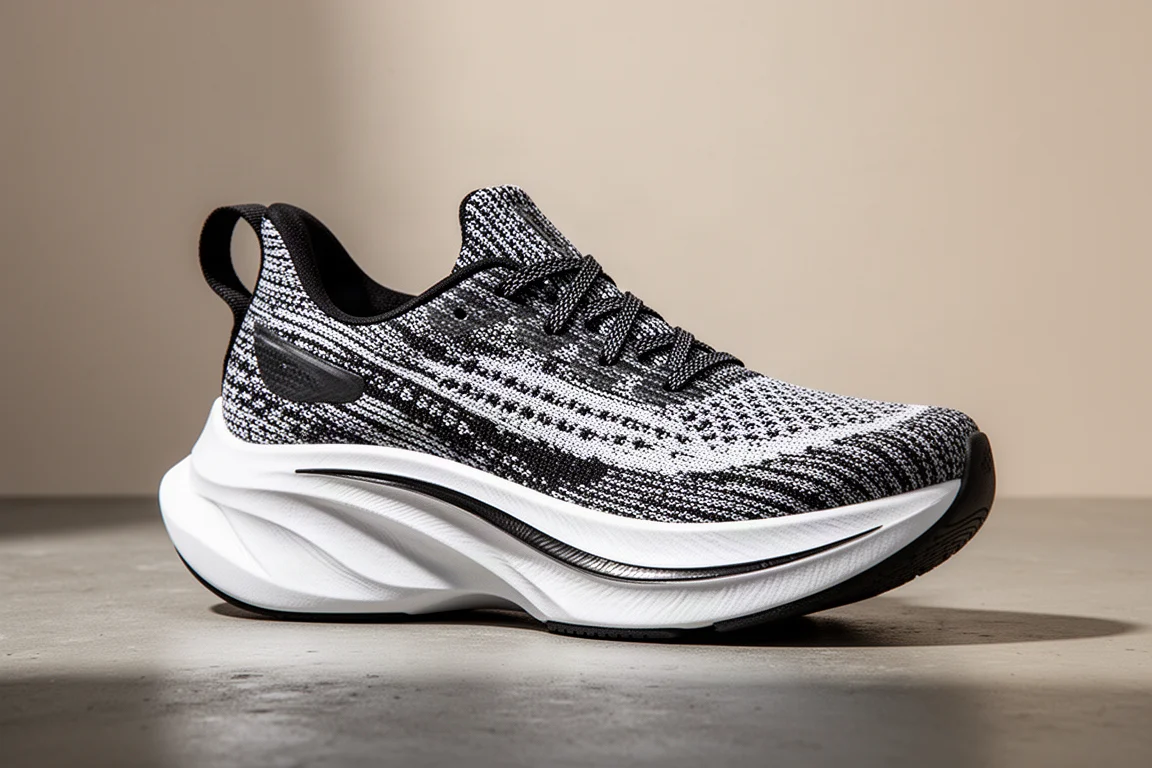 Adidas Prime X2 Strung running shoe with thick foam midsole on concrete surface