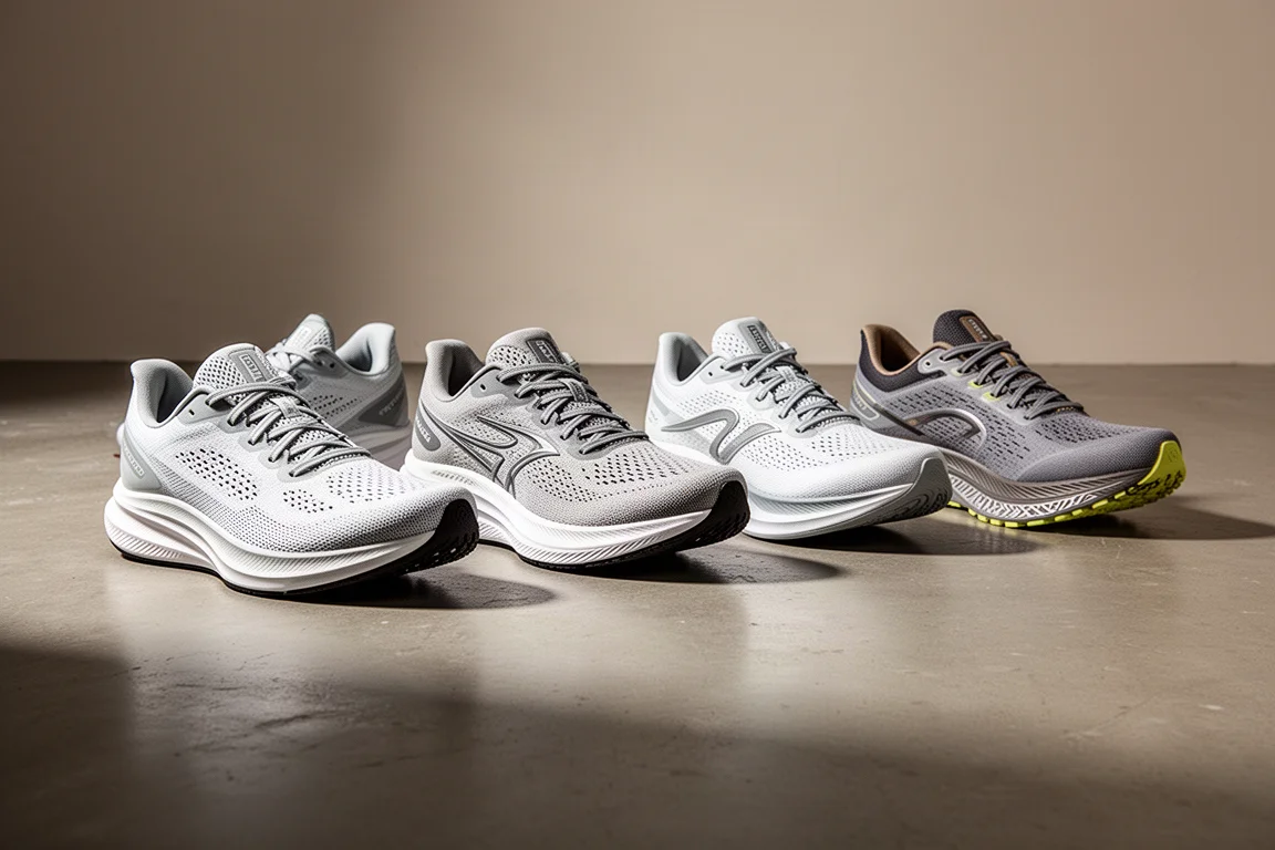 Quattro scarpe da running sotto la lente d'ingrandimento: Adidas, Saucony e Salomon a confronto immagine di copertina