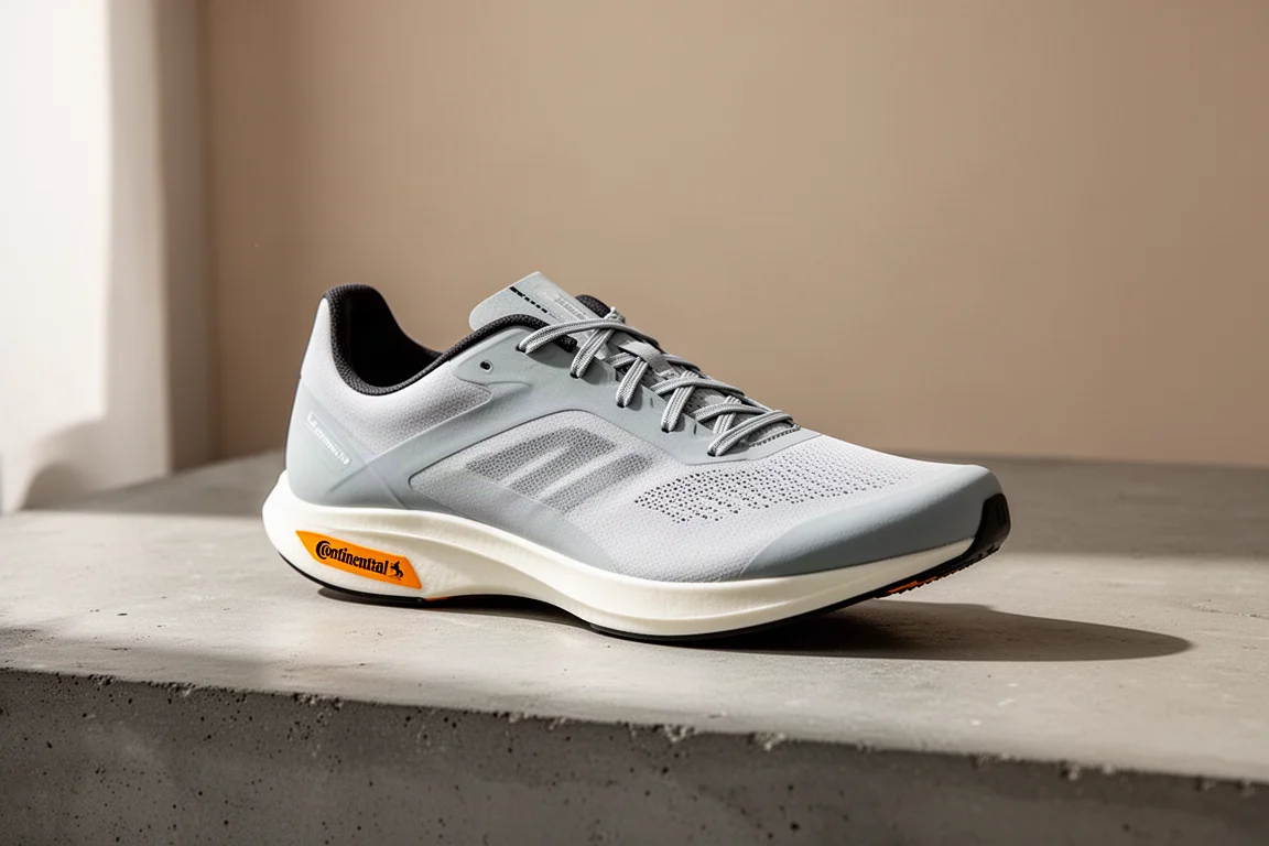 Adidas Takumi Sen 10 racing shoe on a matte concrete surface