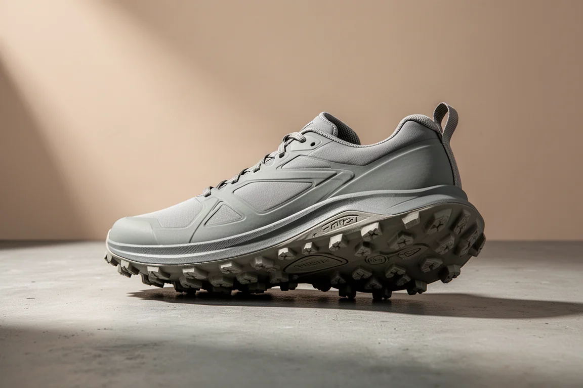 Adidas Terrex Agravic Speed 越野跑鞋置於水泥地面上