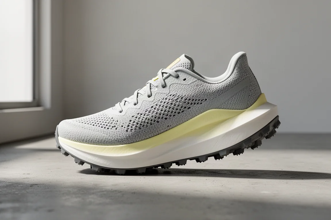 Adidas Terrex Agravic Speed Ultra trail running shoe on a concrete surface