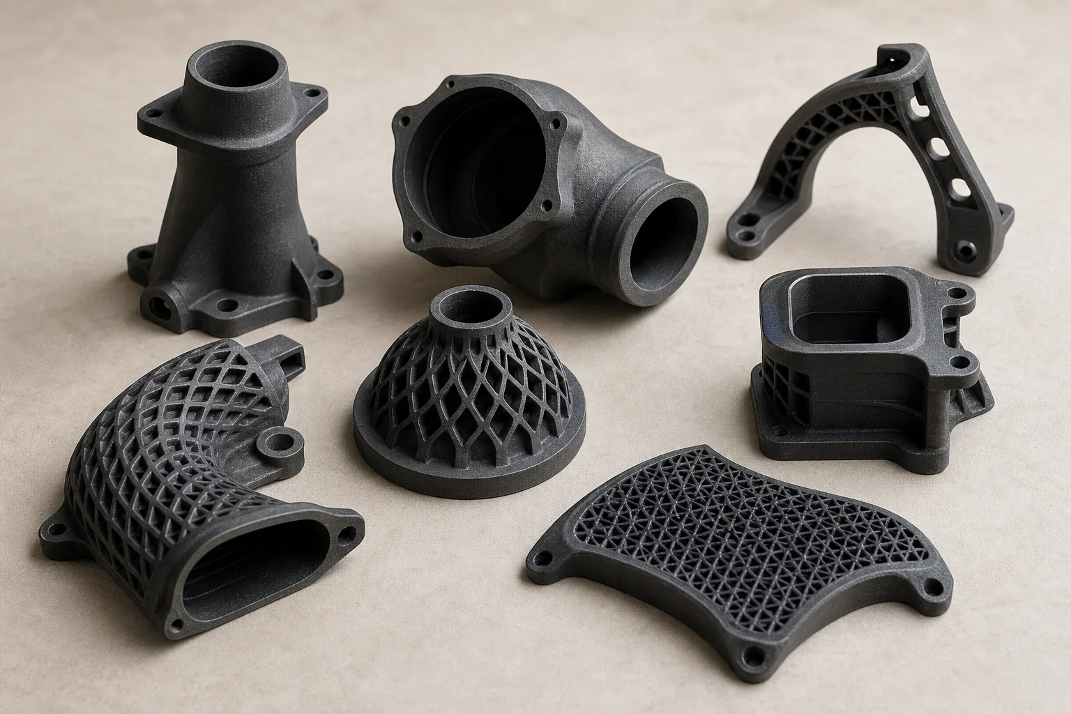 Hochtemperatur-3D-Druckteile, die glühen oder in einem Motorraum montiert sind