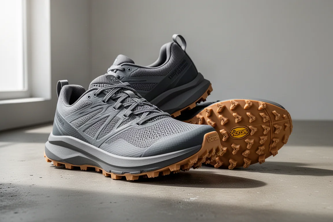 Coppia di scarpe da trail running Altra Experience Wild 3 Plus su una superficie in cemento