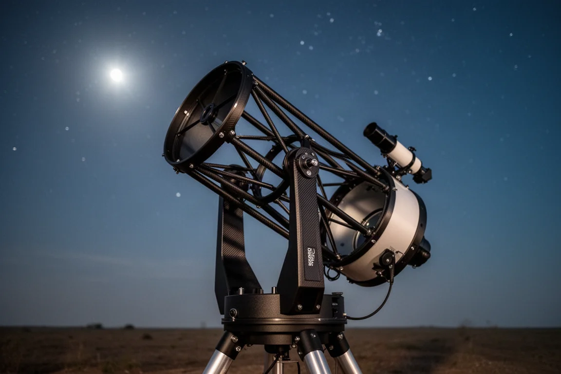 大型桁架式杜布森望遠鏡架設在星空之下