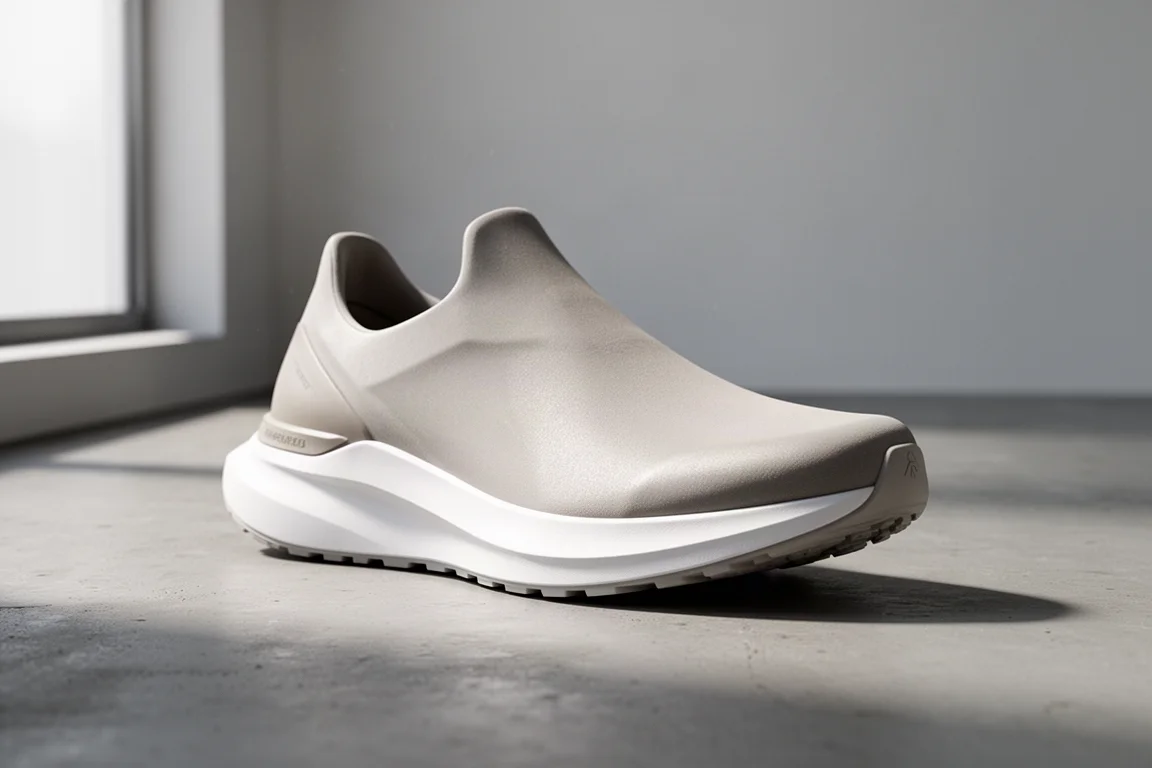 APL Streamline neutral road running shoe on a concrete surface in soft light