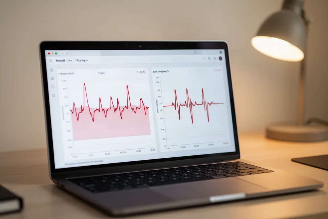 Hartslagcurve van een smartwatch naast een meting van een borstband tijdens een intervalrit