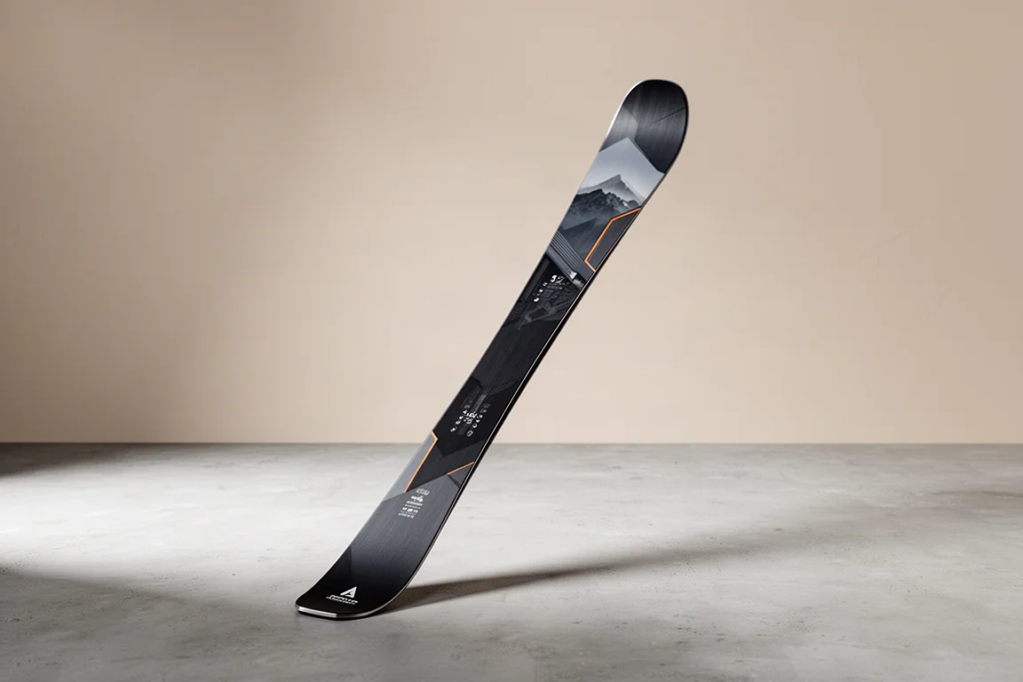 Armada Anti Matter 82 W ski standing on a neutral studio surface