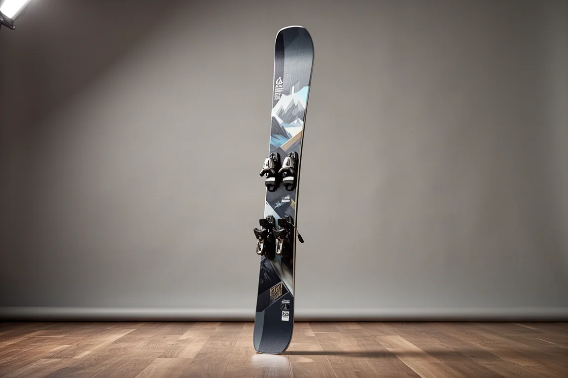 Sci all-mountain Armada Antimatter 88 in piedi su sfondo grigio