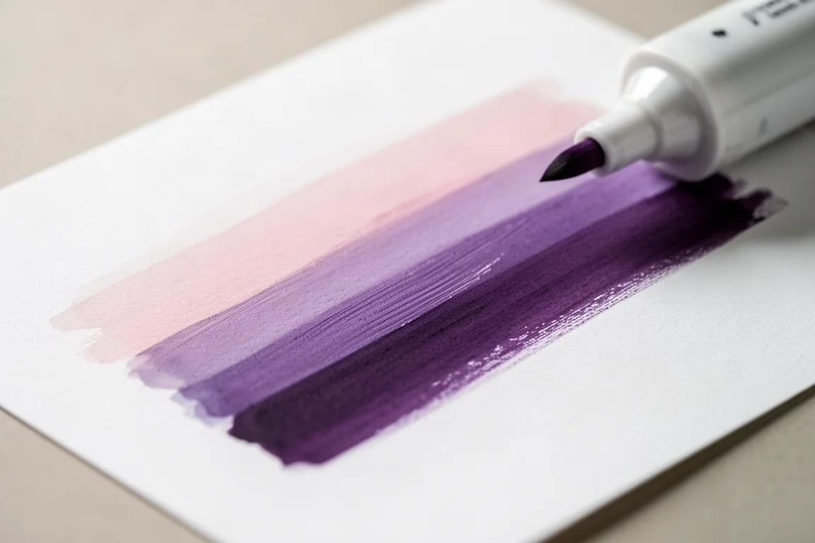 Degradado de color continuo que va de tonos claros a oscuros sobre papel