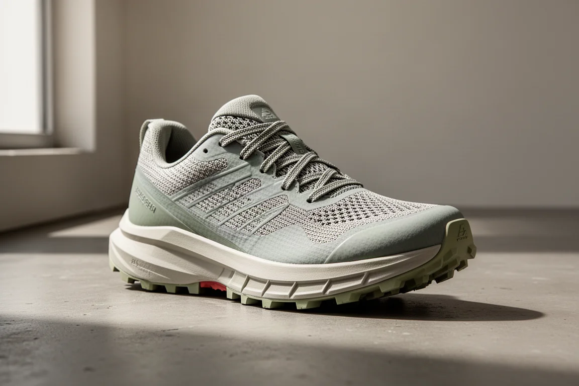 Asics Blaze Blast trail running shoe shown at a three-quarter angle on a concrete surface