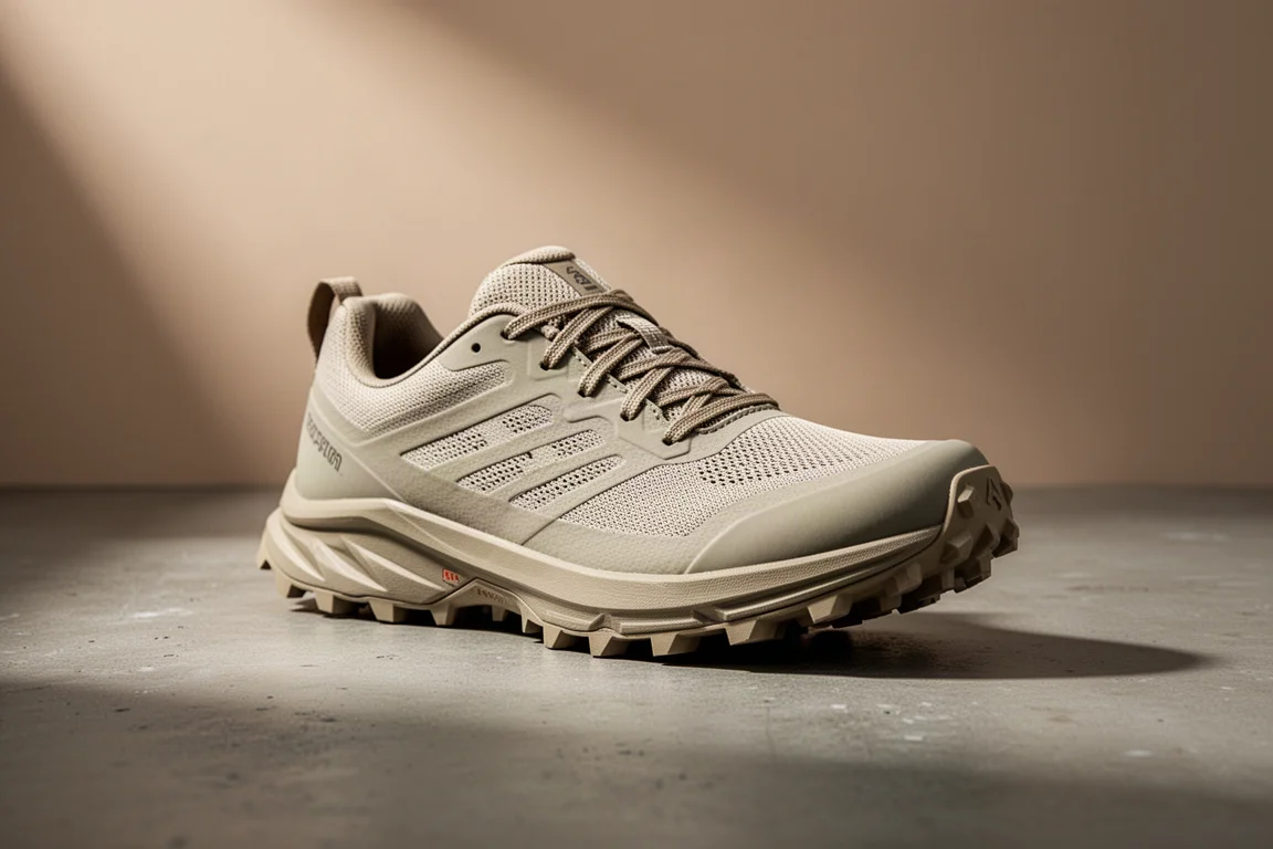 Asics Fuji Lite 3 lightweight trail running shoe on a concrete surface