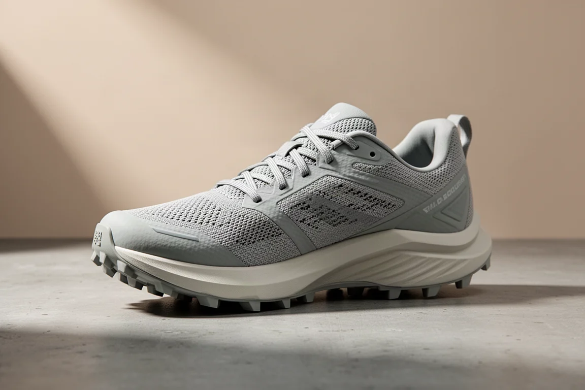 Asics Fuji Speed 2 trail running shoe shown in three-quarter profile on a concrete surface