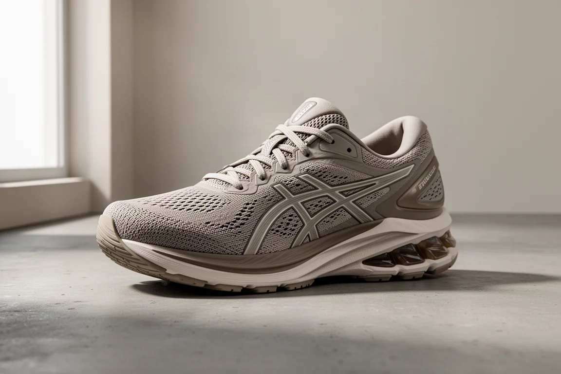 Asics Gel-Kayano 31 running shoe on a concrete surface