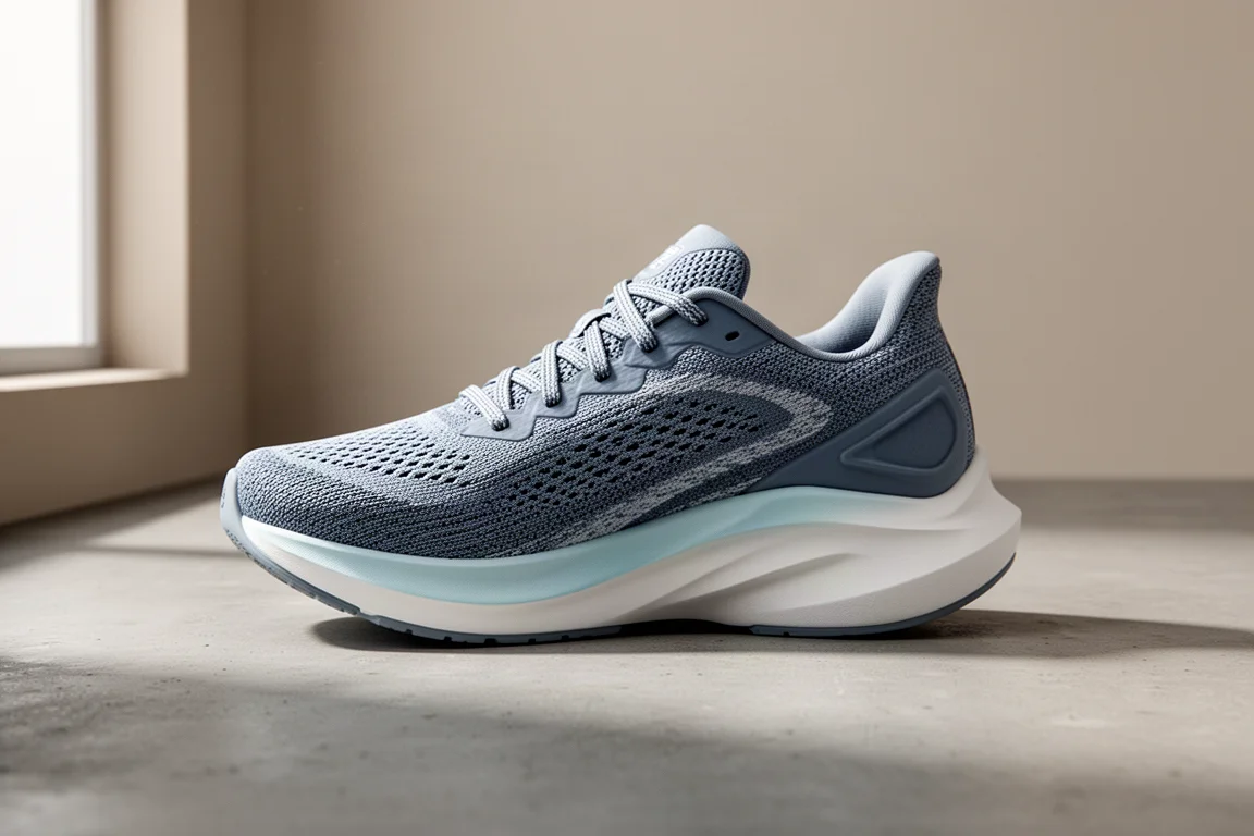 ASICS Gel-Kayano 32 stability running shoe on a matte concrete surface