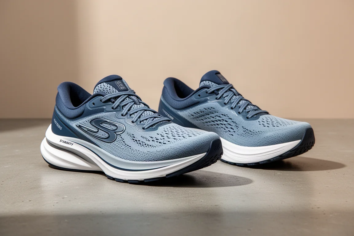 Two ASICS Gel-Kayano running shoes side by side on a concrete surface