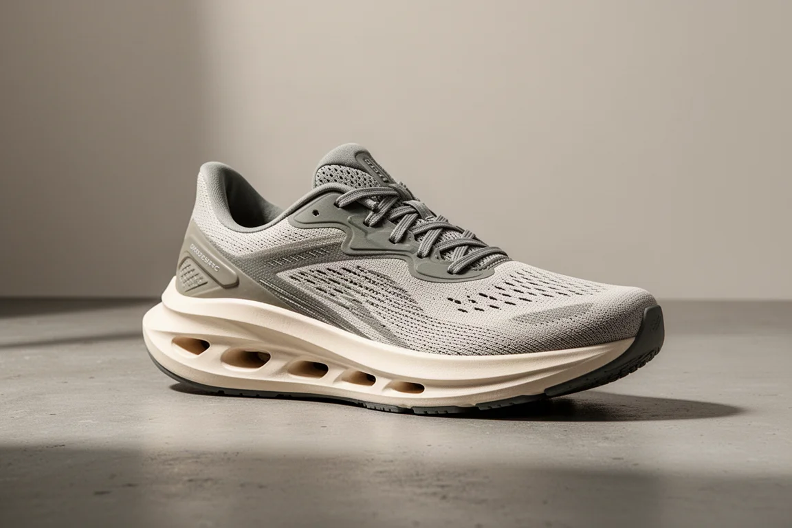Asics Magic Speed 3 plated running shoe on matte concrete surface