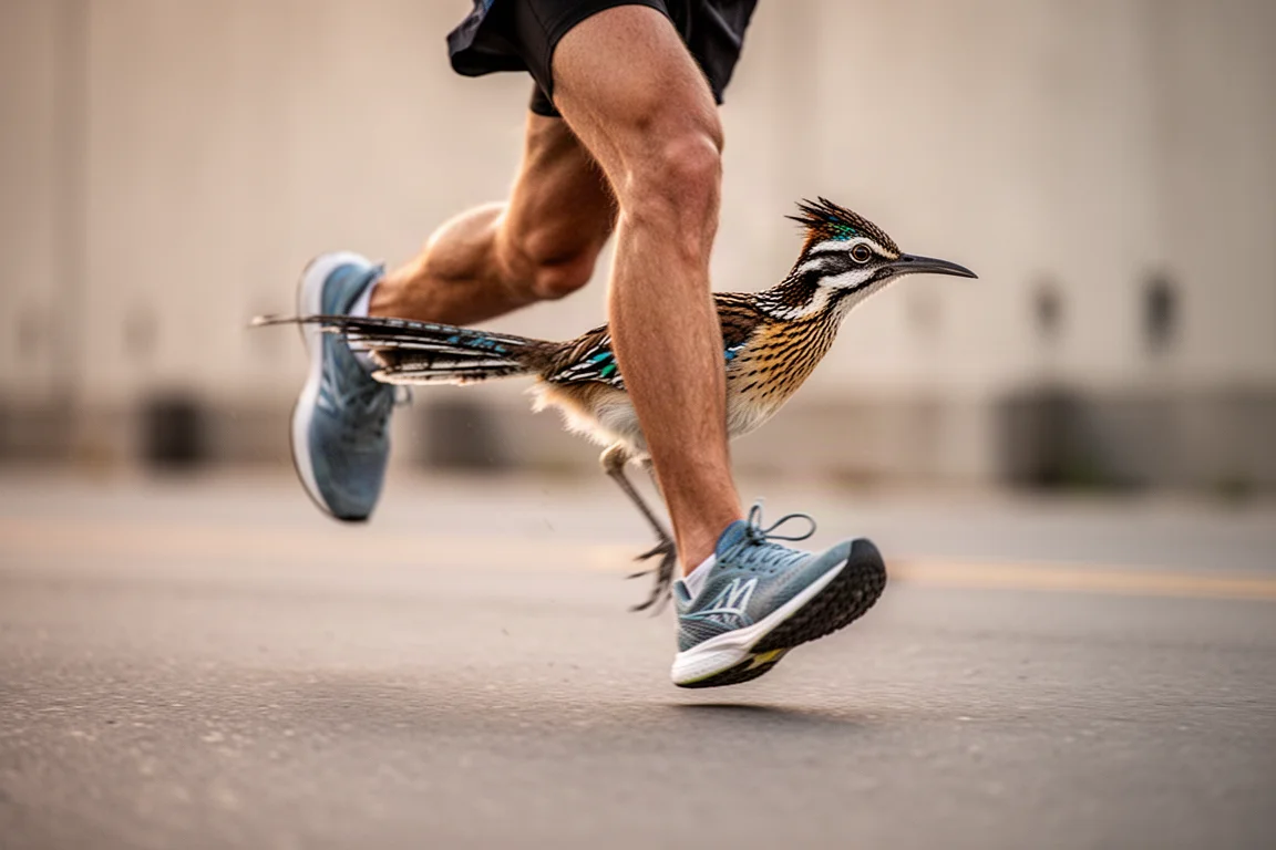 Primo piano della sottile tomaia in mesh e del riempimento del tallone di una scarpa da gara leggera