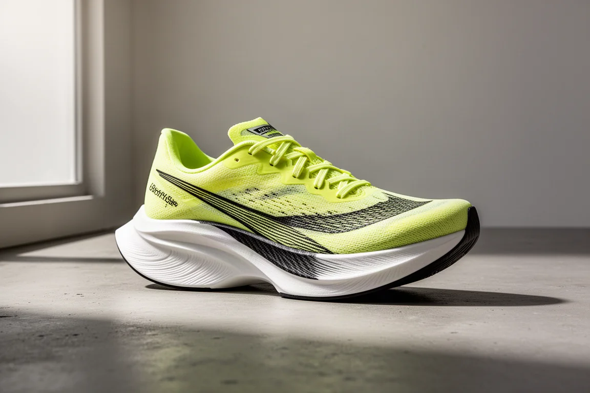 Scarpa da corsa ASICS Metaspeed Sky Plus su una superficie di cemento opaco