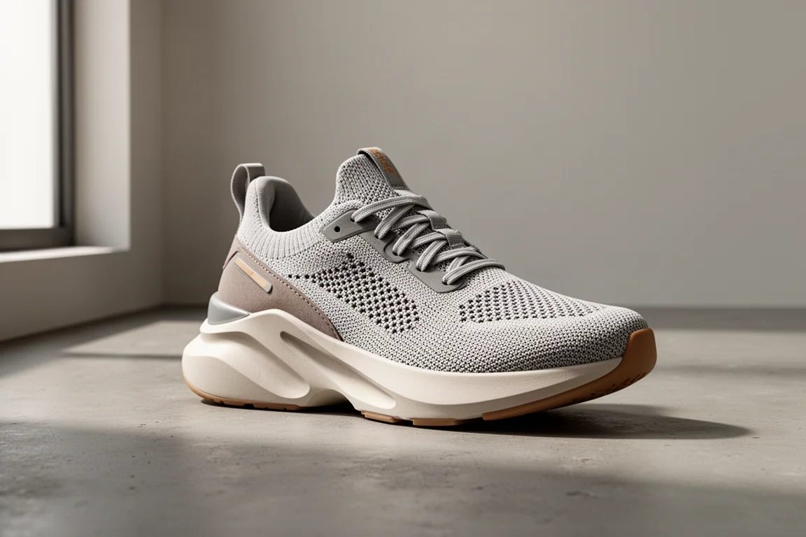 Asics Nimbus 28 Laufschuh auf einer matten Betonfläche