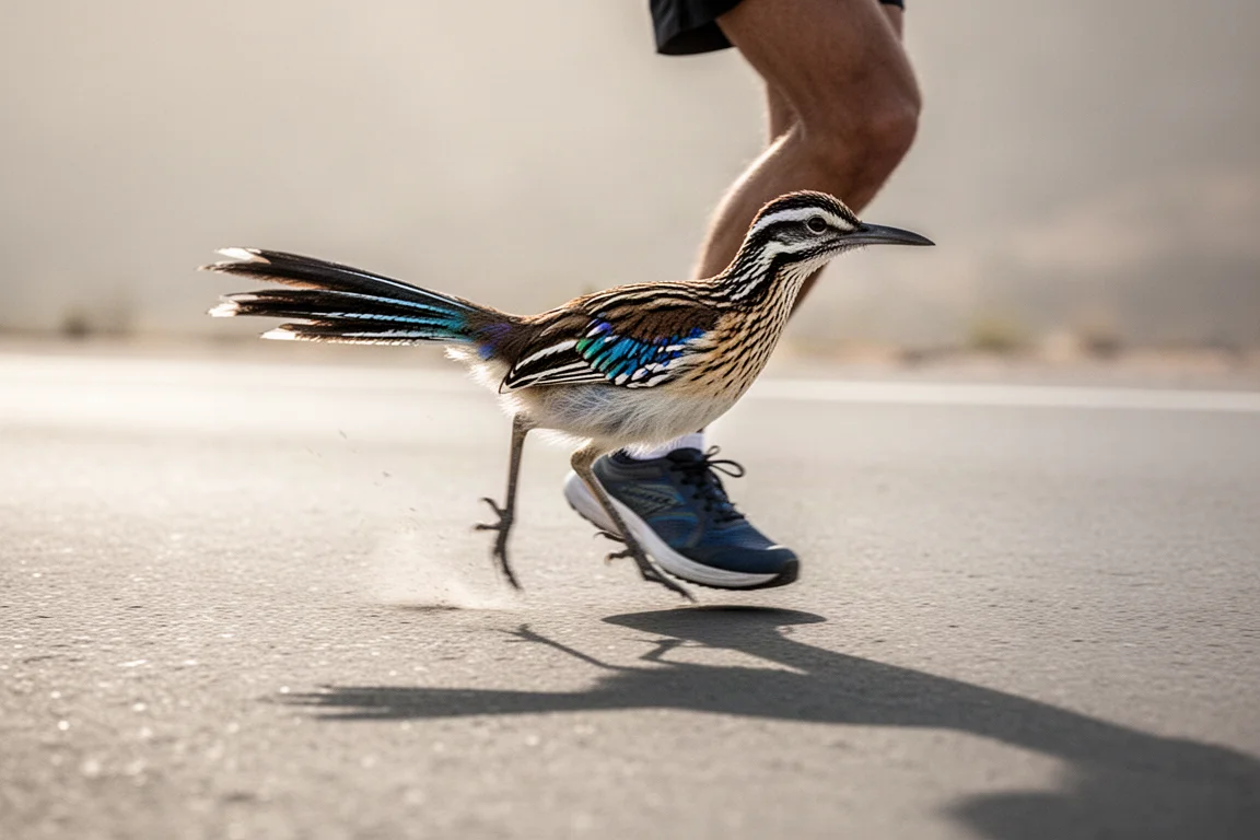 Nahaufnahme eines dehnbaren, technischen Mesh-Obermaterials eines Laufschuhs vor neutralem Hintergrund