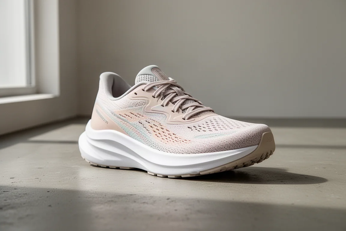 ASICS Nimbus Lite 3 running shoe at a three-quarter angle on a concrete surface