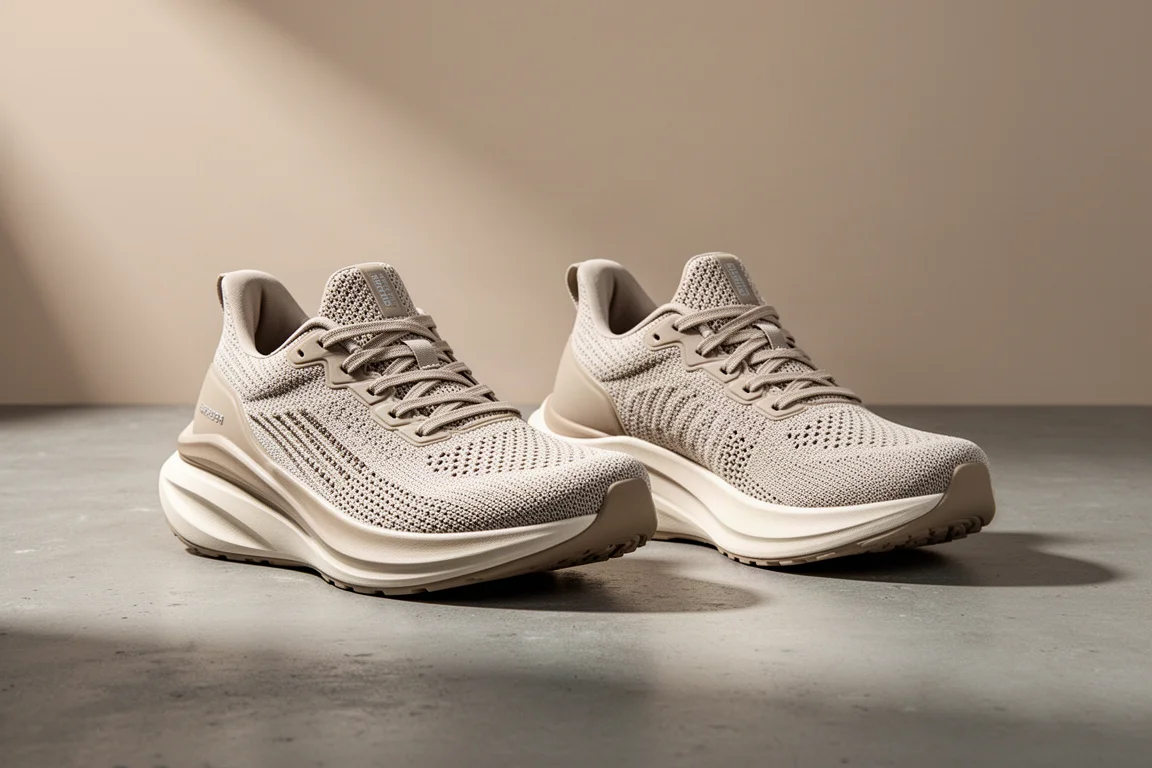 ASICS Novablast 4 and Superblast running shoes side by side on concrete