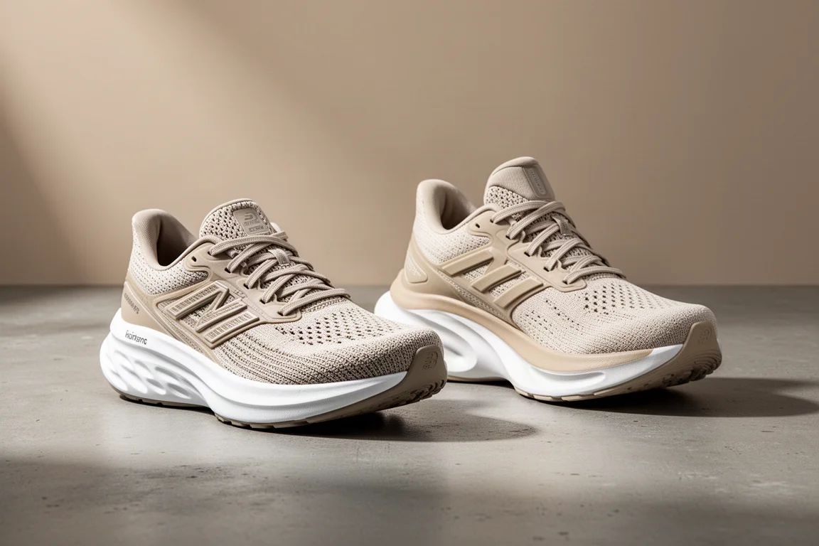 Asics NovaBlast 5 與 SuperBlast 3 跑鞋並排放在水泥地上
