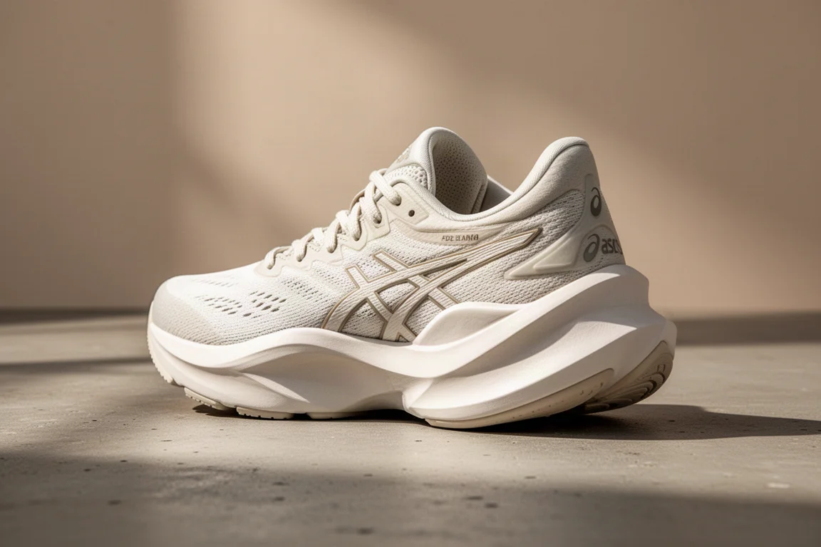 ASICS Superblast 2 cushioned running shoe on a concrete surface