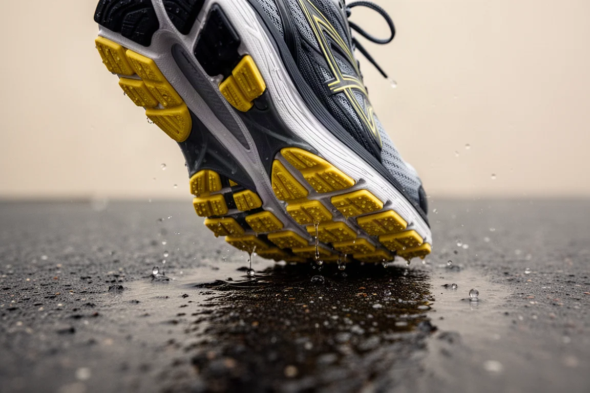 Runner holding a steady tempo pace along a tree-lined tarmac path