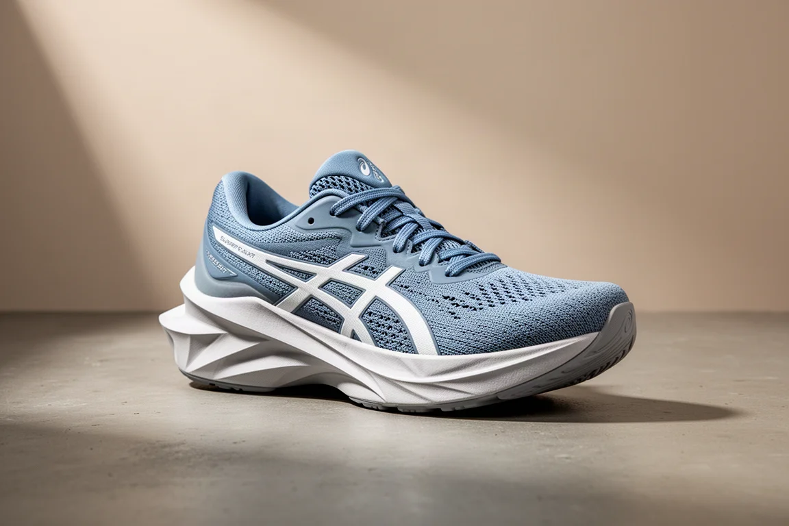 ASICS Superblast 3 跑鞋置於水泥地面上