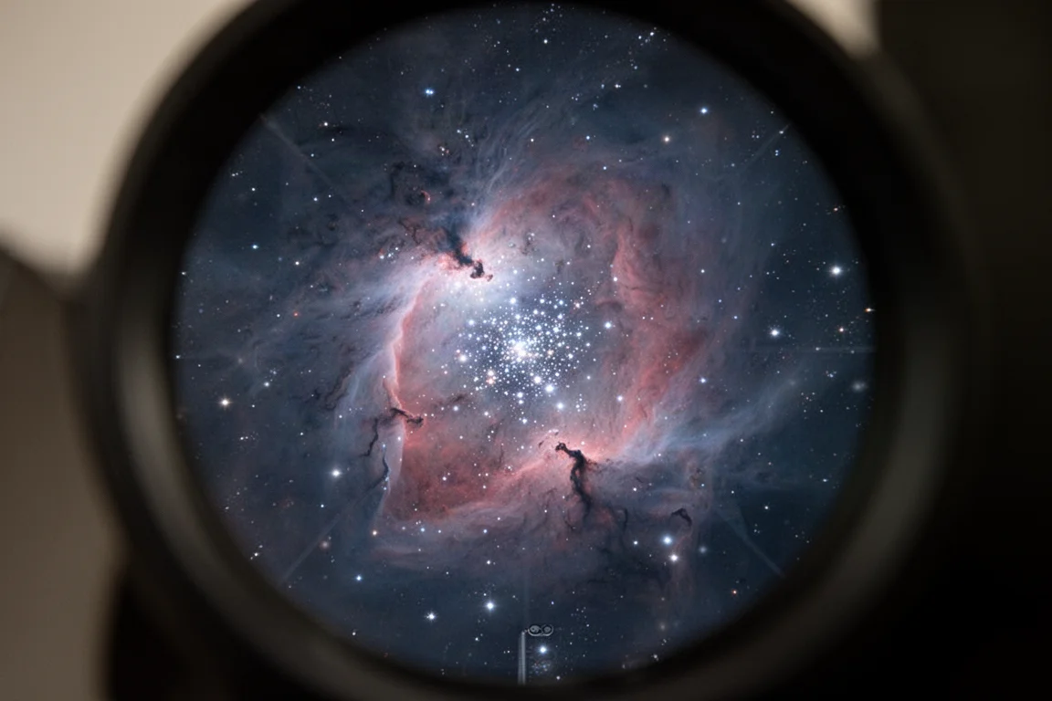 廣角夜空景象,呈現大型星雲與星團