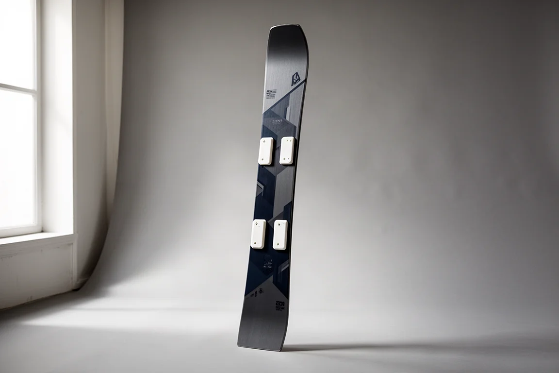 Atomic Cloud C12 carving ski standing upright against a neutral grey backdrop