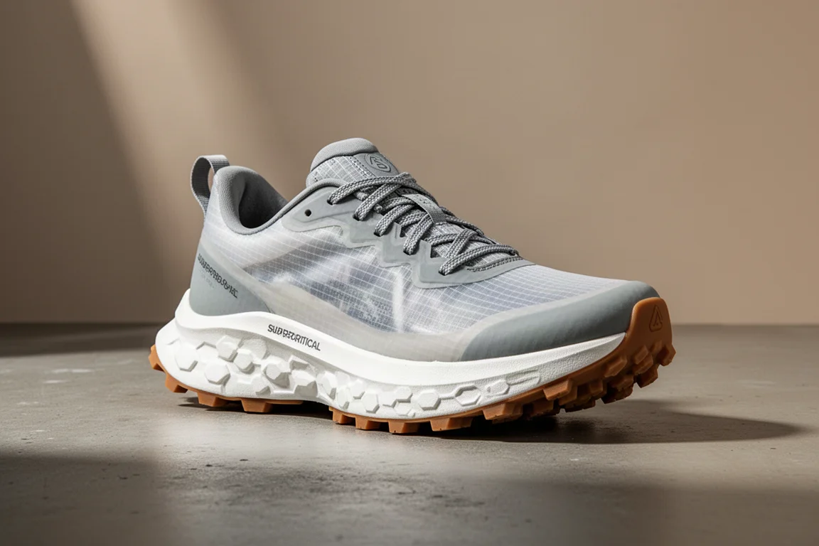 Atreyu Base Trail running shoe on a concrete surface