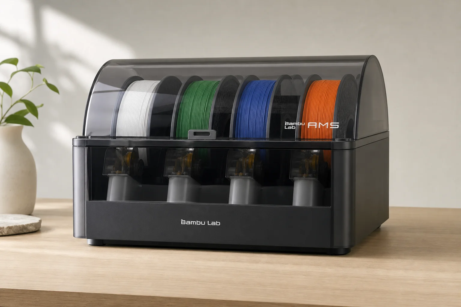 MMU3マルチカラーアップグレードとフィラメントスプールを搭載したPrusa Core One 3Dプリンター