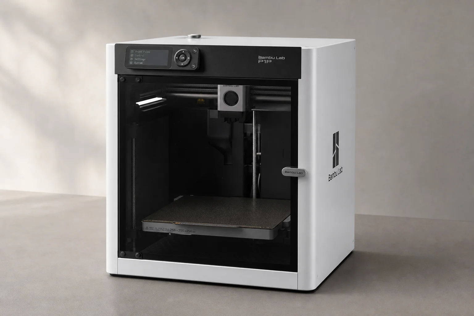 Bambu Lab H2S Großformat-3D-Drucker auf einer neutralen Oberfläche