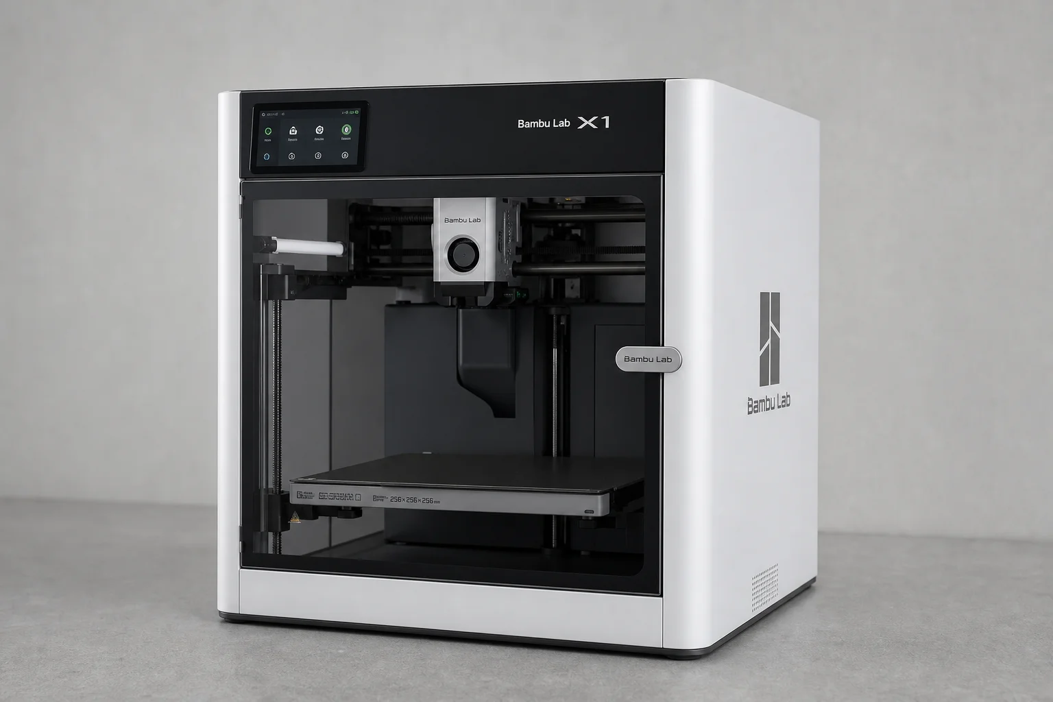 Bambu Lab H2S Großformat-3D-Drucker auf einer neutralen Oberfläche