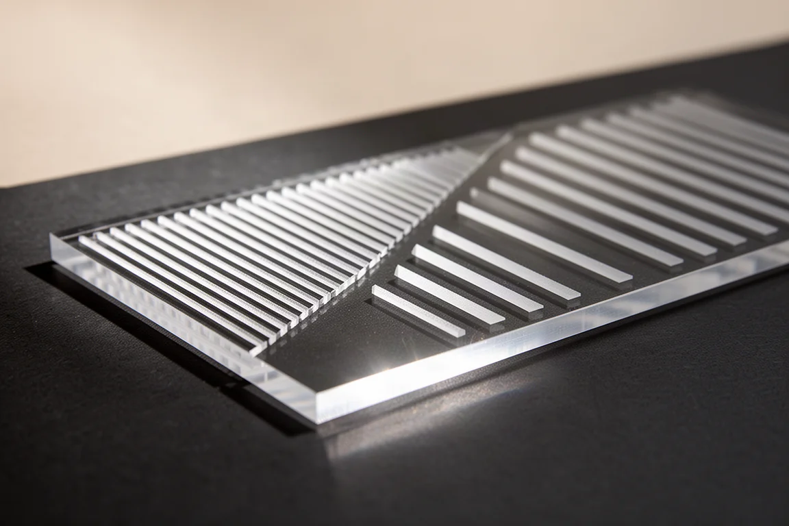 Close-up comparison of dense frag rack slots against wider variable gaps