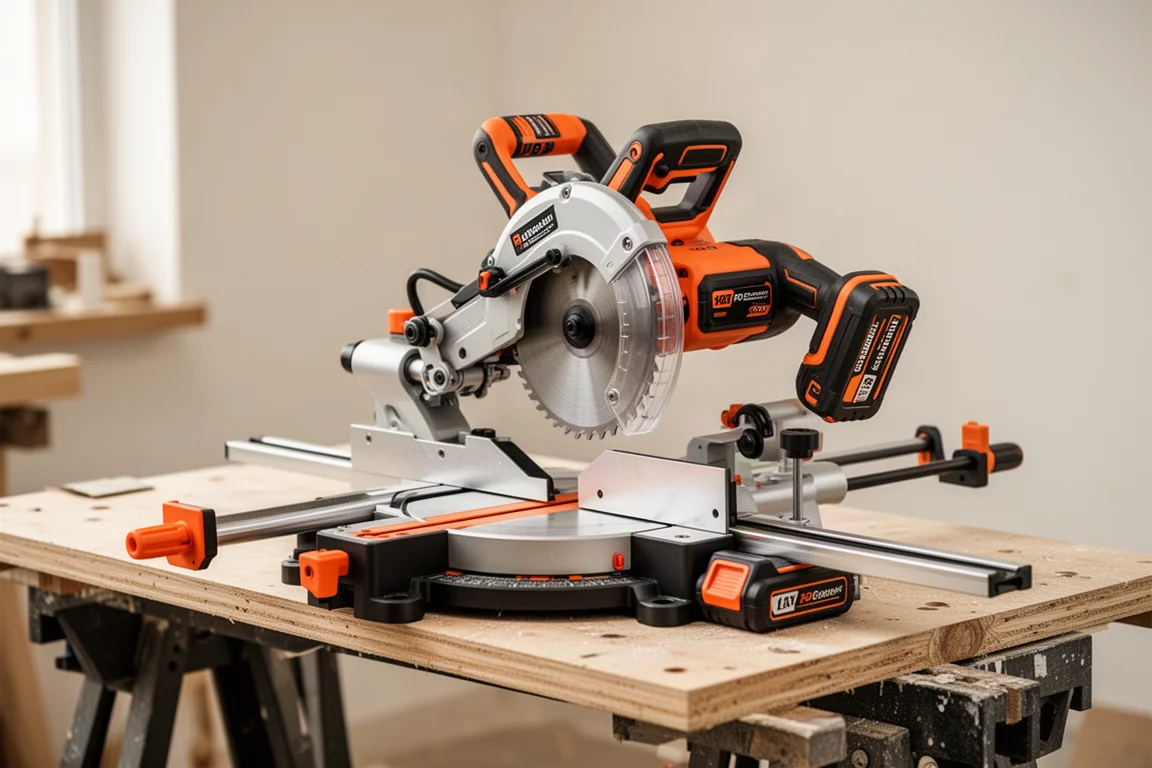 Bauer 20V Cordless 7-1/4" Single Bevel Sliding Miter Saw product image