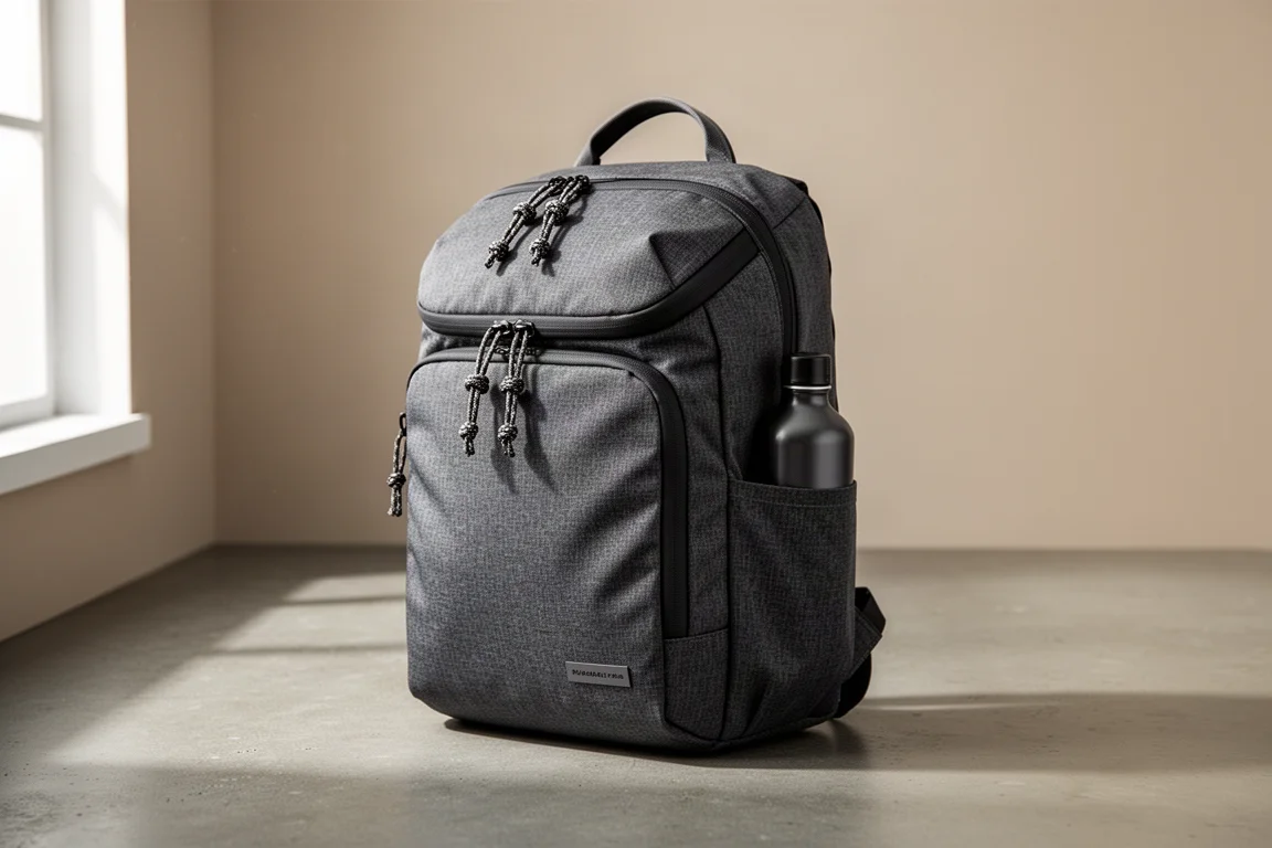Bellroy 20L Venture Ready Pack standing upright on a concrete surface